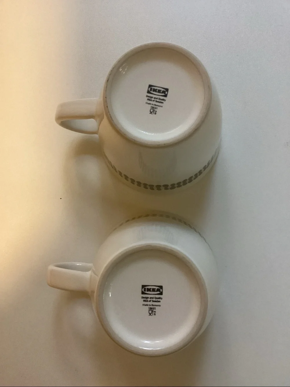 set of two Ikea FRIKOSTIG Ceramic Coffee Mugs